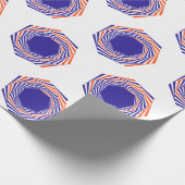 Blauer Farbton Sphere Graphics Abstrakt Art Muster Geschenkpapier (Ecke)