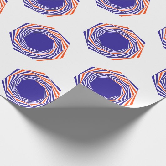 Blauer Farbton Sphere Graphics Abstrakt Art Muster Geschenkpapier (Ecke)