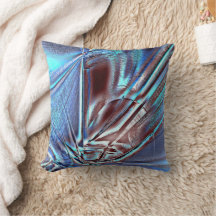 Blauer Farbton über braun mit gezackten Strichen