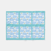 Blauer Farbtupfer Design Fleece Blanket (Vorderseite (Horizontal))
