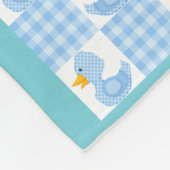 Blauer Farbtupfer Design Fleece Blanket (Ecke)