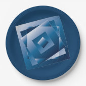 blauer Farbverlauf 1 Pappteller (Vorderseite)