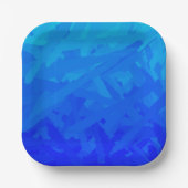 Blauer Farbverlauf abstrakt Pappteller (Vorderseite)