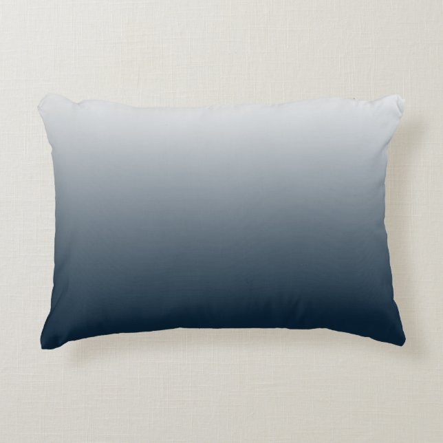 Blauer Farbverlauf Dekokissen (Vorderseite)