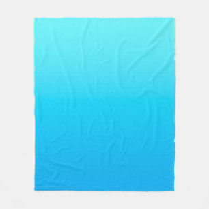 Blauer Farbverlauf Fleecedecke