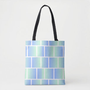 Blauer Farbverlauf Quadrate Tasche