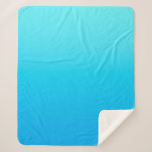 Blauer Farbverlauf Sherpadecke