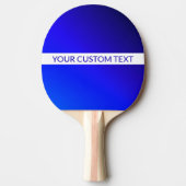 Blauer Farbverlauf und bearbeitbarer Text auf weiß Tischtennis Schläger (Vorderseite)