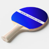 Blauer Farbverlauf und bearbeitbarer Text auf weiß Tischtennis Schläger (Vorderseite)