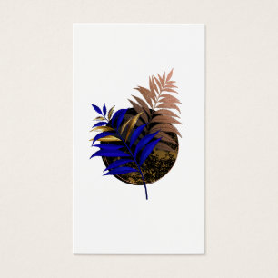 Blauer Farn im schwarzen Kreis