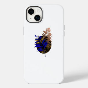 Blauer Farn im schwarzen Kreis Case-Mate iPhone 14 Plus Hülle