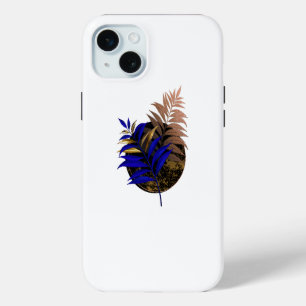 Blauer Farn im schwarzen Kreis Case-Mate iPhone Hülle