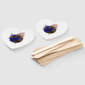 Blauer Farn im schwarzen Kreis Fächer (Non-assembled)