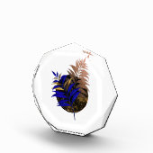 Blauer Farn im schwarzen Kreis Fotoblock (Rechts)