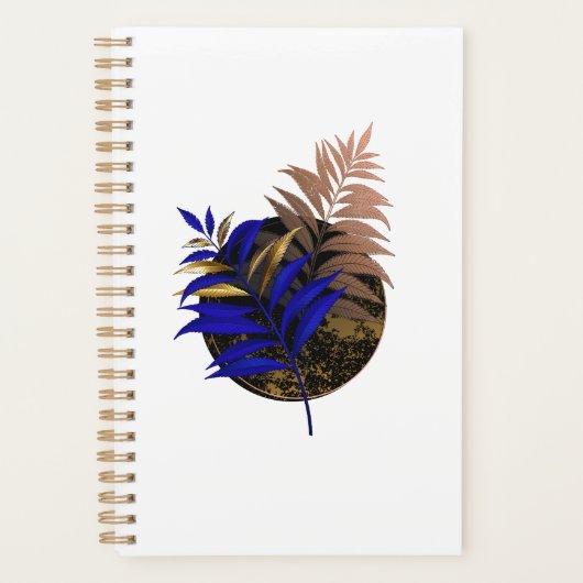 Blauer Farn im schwarzen Kreis Planer (Vorderseite)