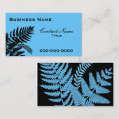 Blauer Farn verlässt Geschäfts-Karte Visitenkarte (Vorne/Hinten)