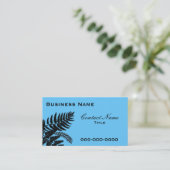 Blauer Farn verlässt Geschäfts-Karte Visitenkarte (Stehend Vorderseite)