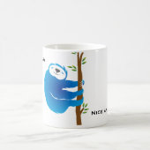 Blauer Faultier-Tasse 'Langsam angehen' Kaffeetasse (Mittel)