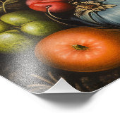 Blauer Fawnicornucopie Fotodruck (Ecke)