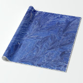 Blauer Feder Geschenkpapier (Ungerollt)