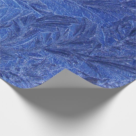 Blauer Feder Geschenkpapier (Ecke)