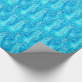 Blauer Federboje Geschenkpapier (Ecke)