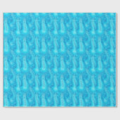 Blauer Federboje Geschenkpapier (Flach)