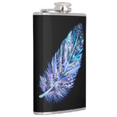 Blauer Federkolben - Farben auswählen Flachmann (Rechts)