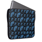 Blauer Federschlauch-Muster für Flachbildschirm Laptopschutzhülle (Vorne Rechts)