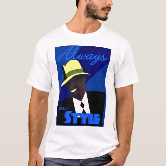Blauer "FEDORA" T - Shirt (Vorderseite)