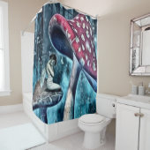 Blauer feenhafter Duschvorhang (Beispiel)