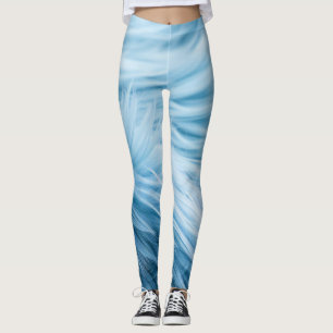 Blauer Fellprint Leggings