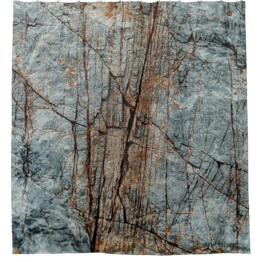 Blauer Felsen Duschvorhang (Vorderseite)