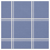 Blauer Fensterbereich Kariert Stoff (Nahaufnahme)