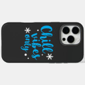 Blauer, fett gewachsener "Chill vibes only" mit Sc Case-Mate iPhone Hülle (Rückseite (Horizontal))
