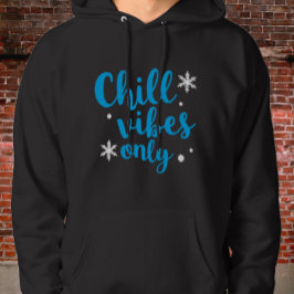 Blauer, fett gewachsener "Chill vibes only" mit Sc Hoodie