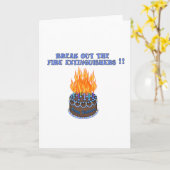 Blauer Feuerlöscher-Geburtstags-Kuchen Karte (Gelbe Blume)