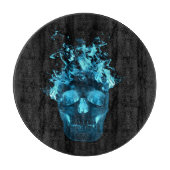 Blauer Feuerschädel Schneidebrett (Vorderseite)