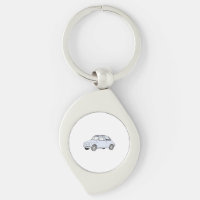 Blauer Fiat 500 Topolino Stift Zeichnend Swirl