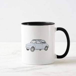 Blauer Fiat 500 Topolino Stift Zeichnend Tasse
