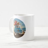 Blauer Fiat-Wagen Kaffeetasse (Vorderseite Links)