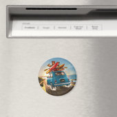Blauer Fiat Wagen Magnet (In Situ (Geschirrspüler))