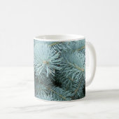 Blauer Fichtengrauer Baum Kaffeetasse (VorderseiteRechts)