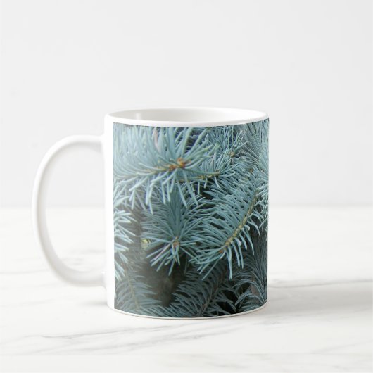 Blauer Fichtengrauer Baum Kaffeetasse (Links)