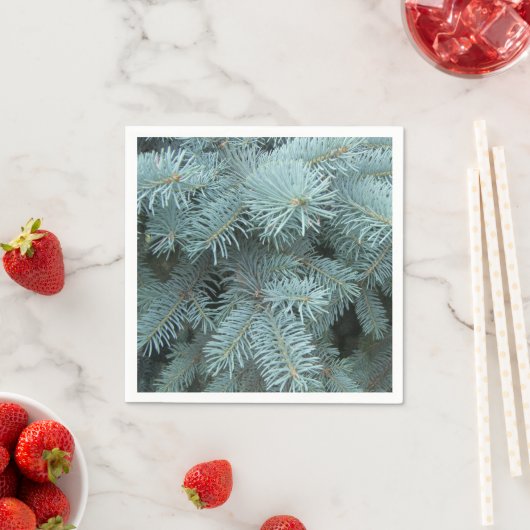 Blauer Fichtengraugrün Serviette (Beispiel)