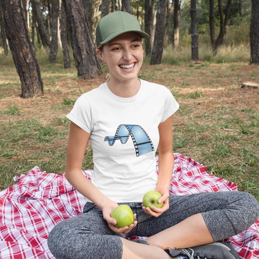 Blauer Filmstreifen T-Shirt