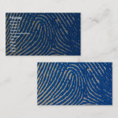 Blauer Fingerabdruck vergrößert Visitenkarte (Vorne/Hinten)