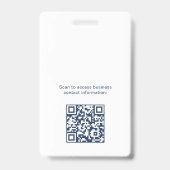 Blauer Firmen-Logobesucherausweis ID Ausweis (Rückseite)