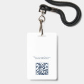 Blauer Firmen-Logobesucherausweis ID Ausweis (Rückseite mit Lanyard)
