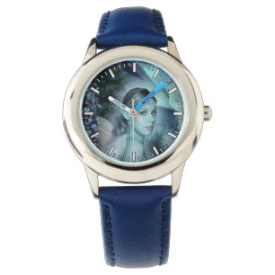Blauer Fisch Armbanduhr